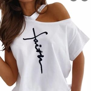 Off the shoulder t shirt
